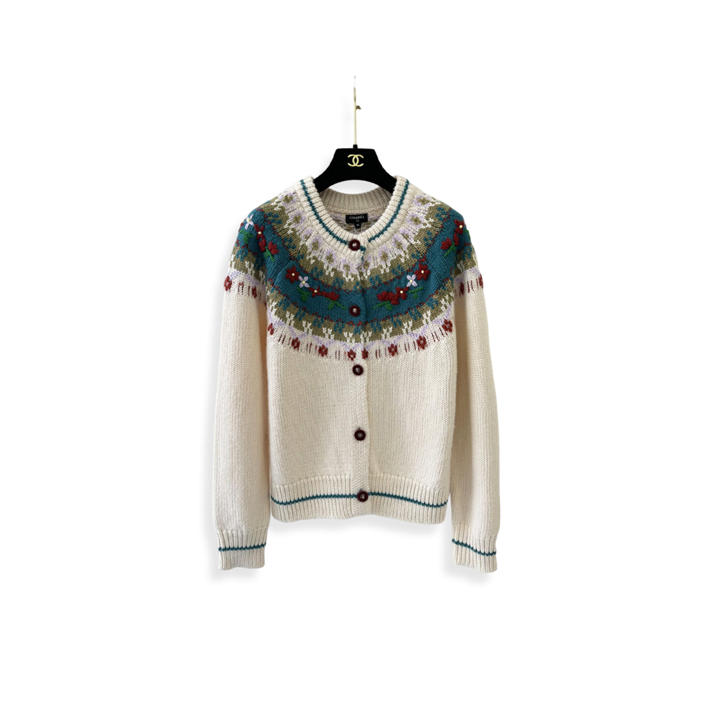 Ch**el crew neck cardigan